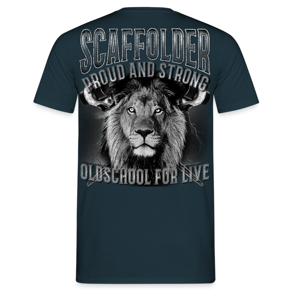 Scaffolder Männer T-Shirt - Rückendruck - Navy