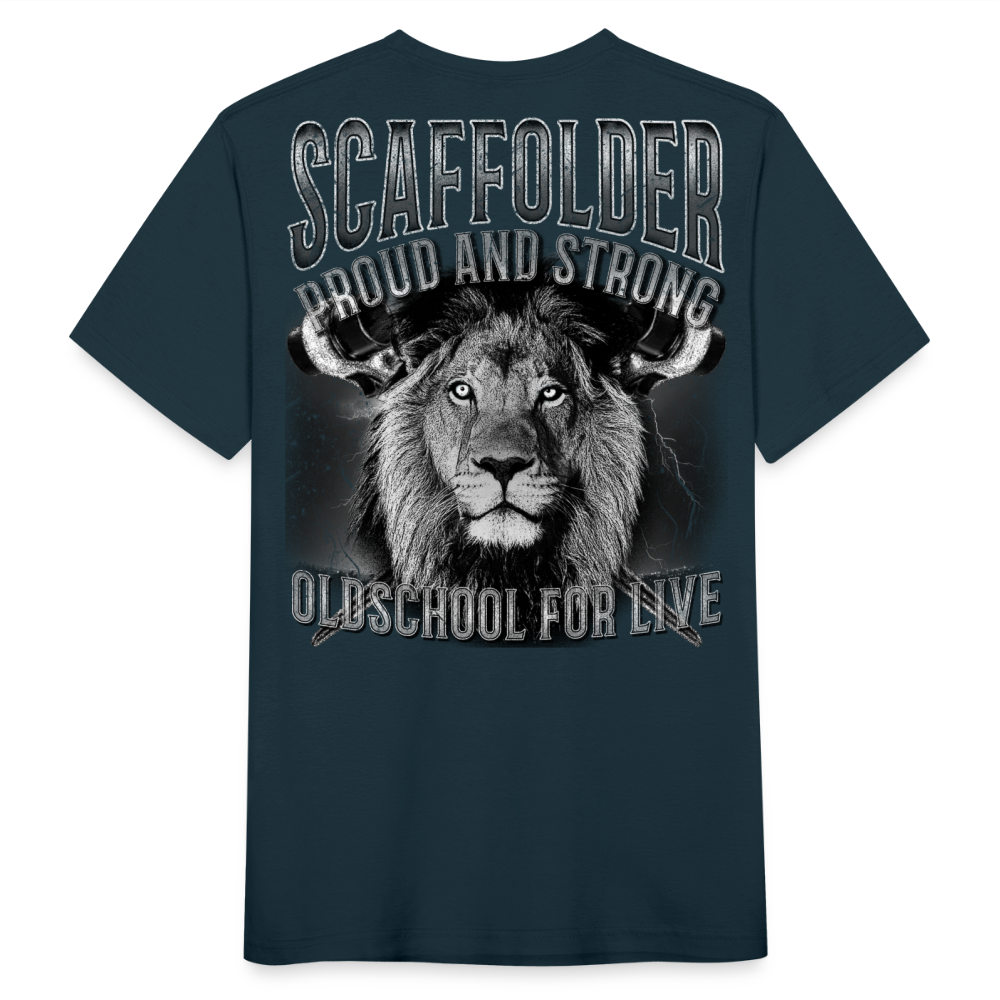 Scaffolder Männer T-Shirt - Rückendruck - Navy