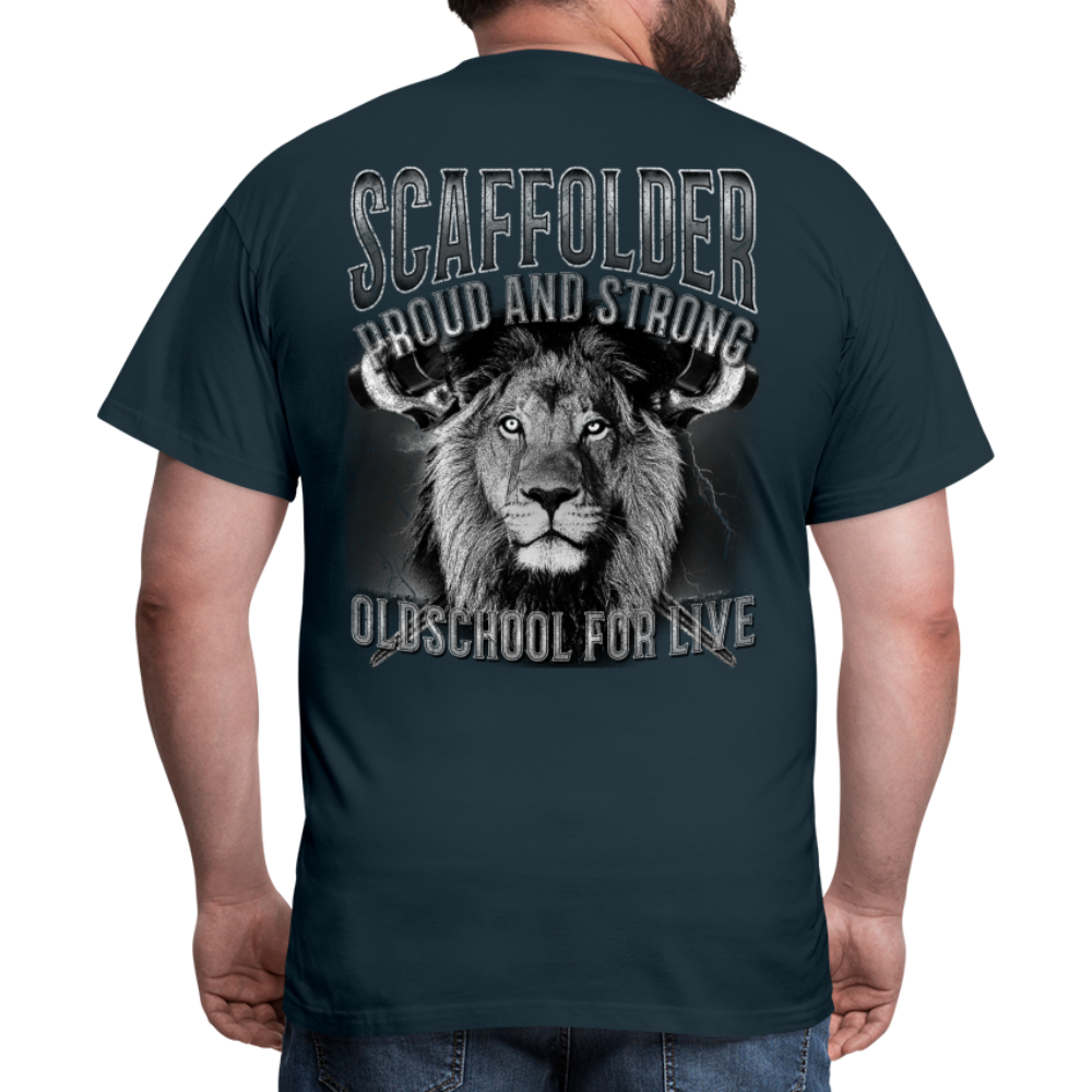 Scaffolder Männer T-Shirt - Rückendruck - Navy
