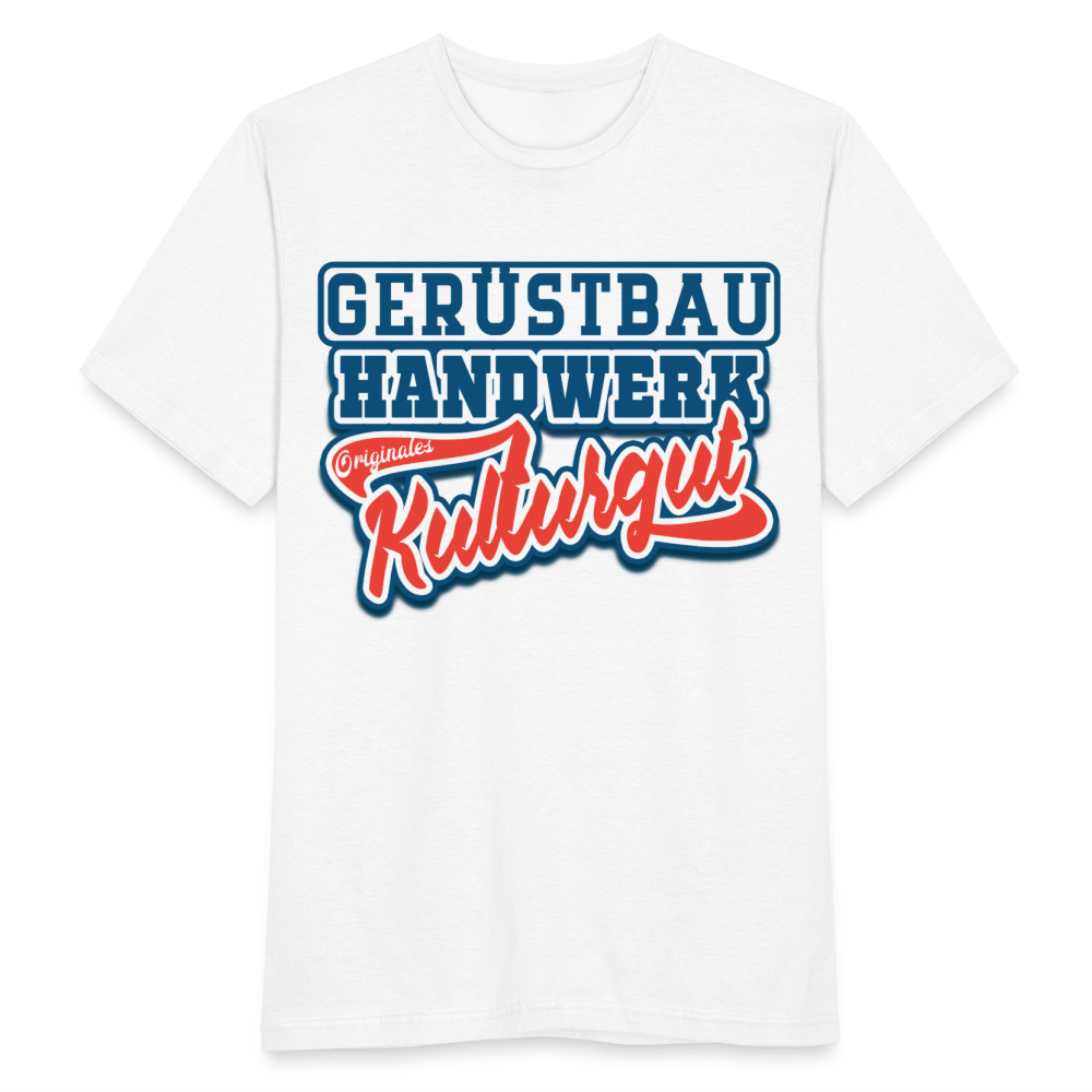 Gerüstbau Originales Kulturgut - Männer T-Shirt - weiß