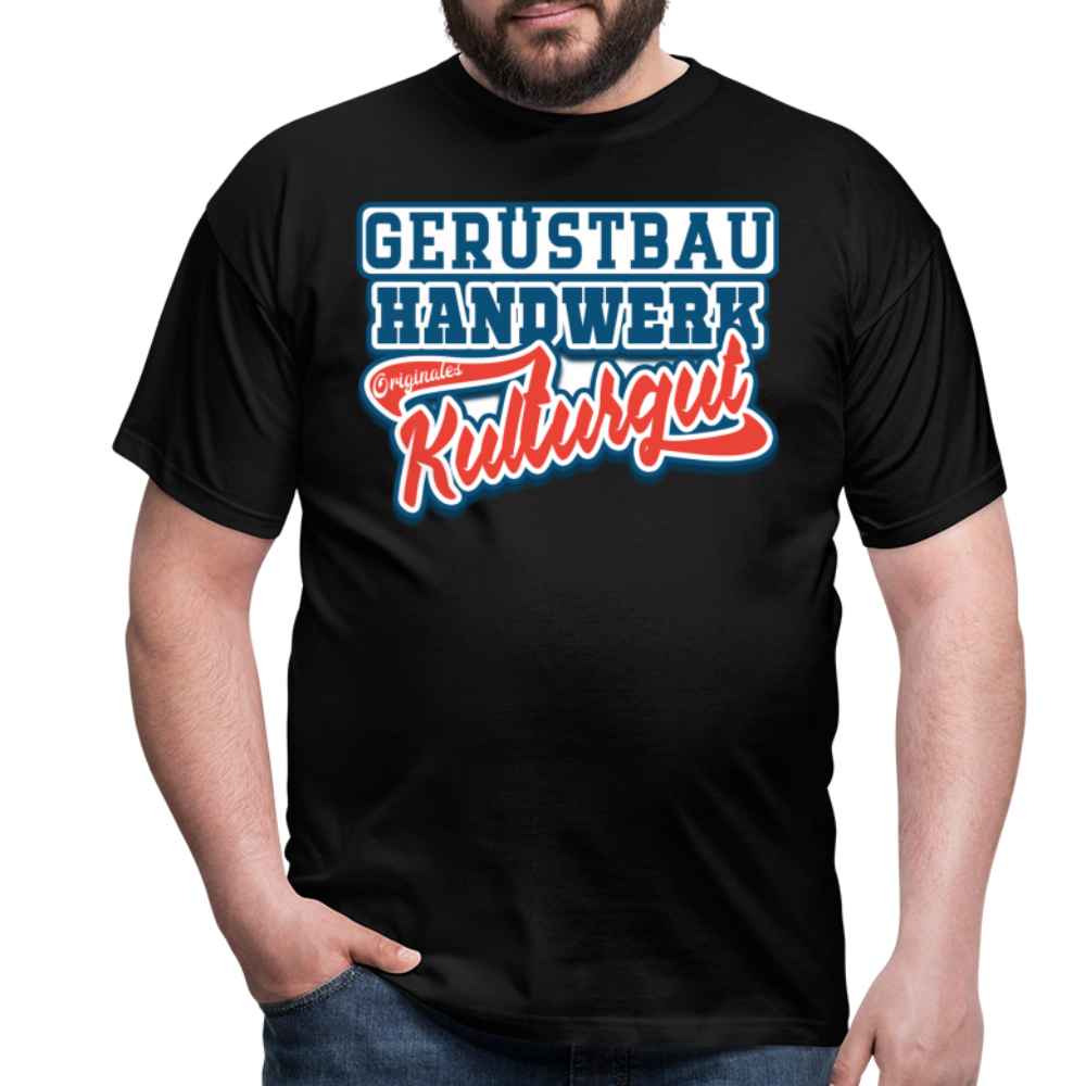 Gerüstbau Originales Kulturgut - Männer T-Shirt - Schwarz
