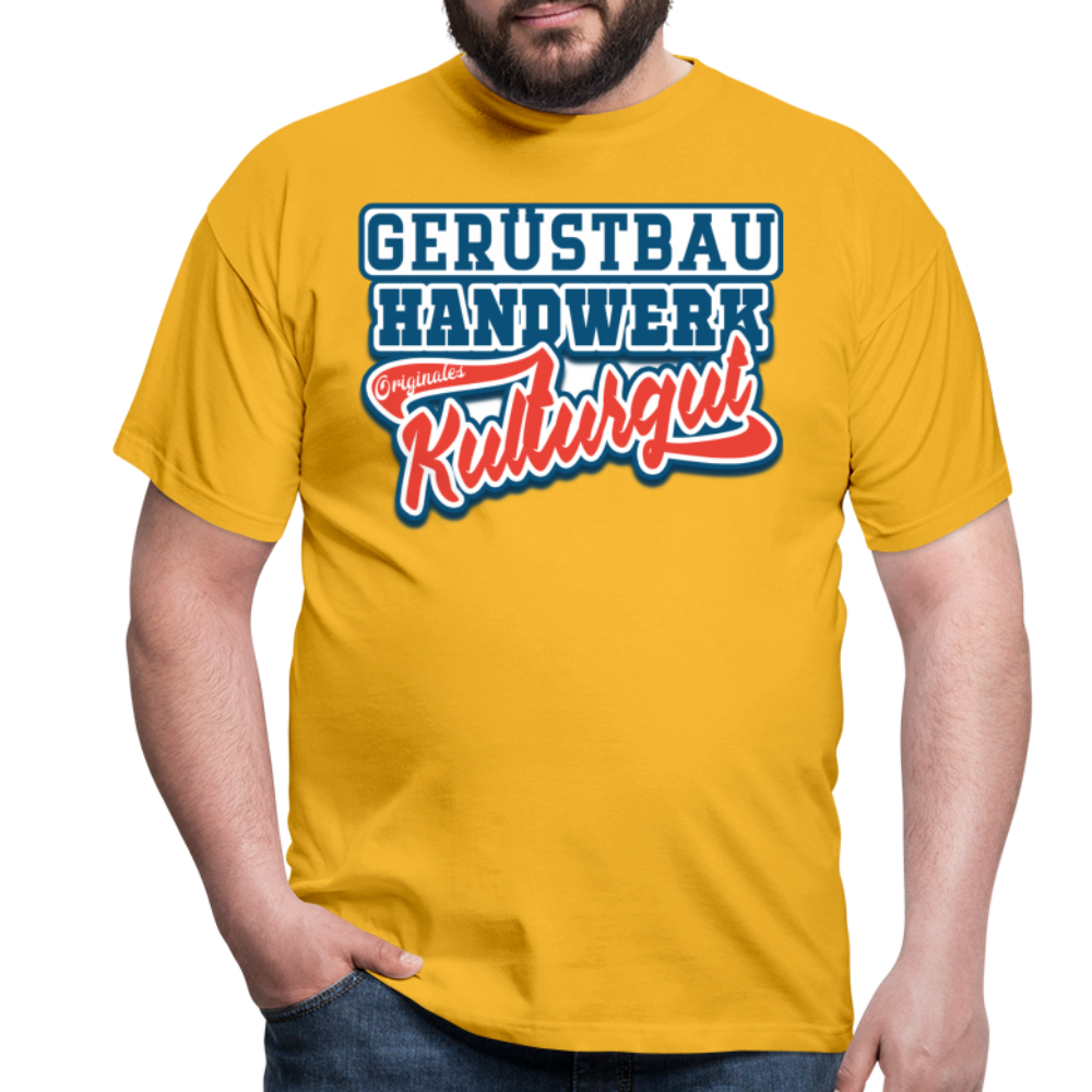 Gerüstbau Originales Kulturgut - Männer T-Shirt - Gelb