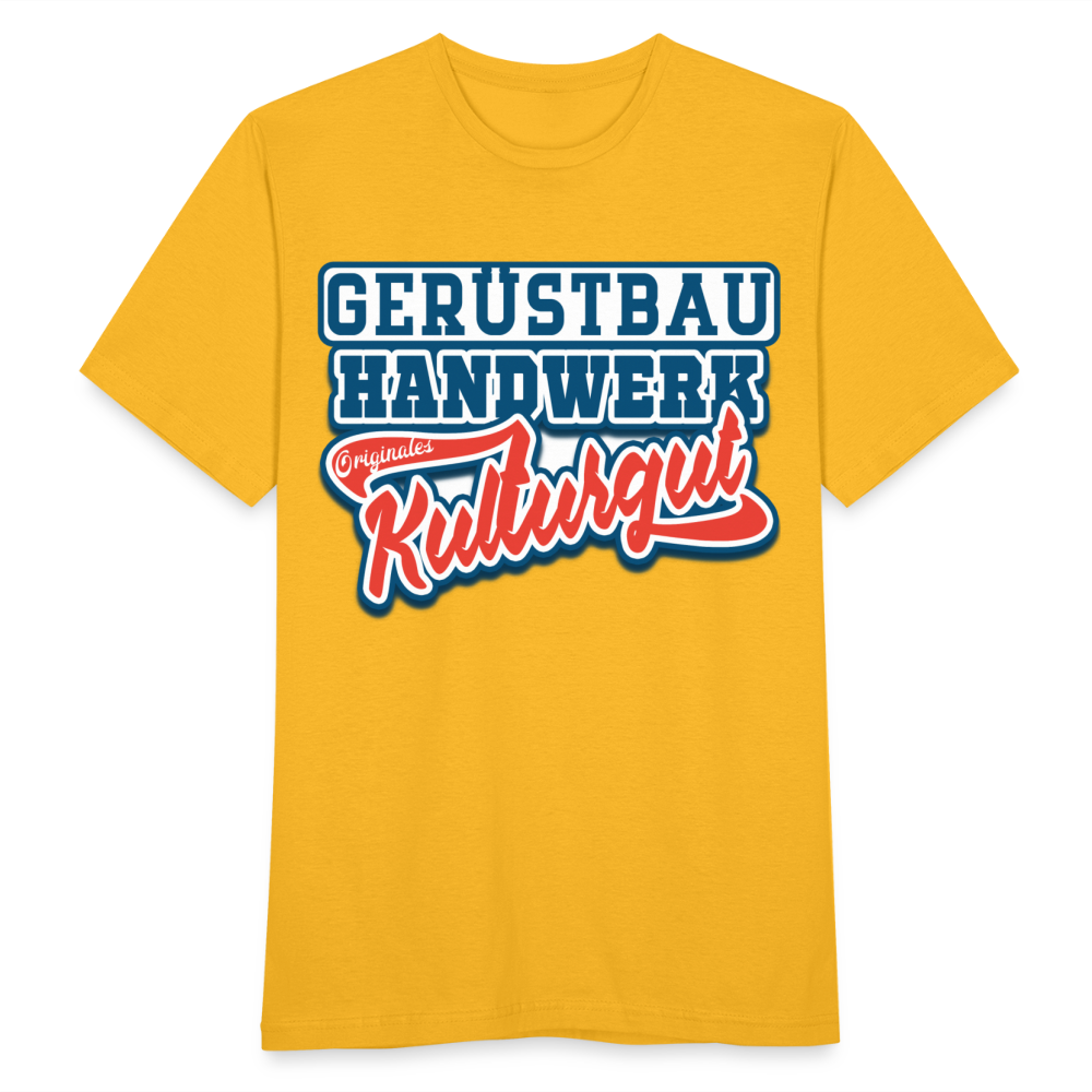 Gerüstbau Originales Kulturgut - Männer T-Shirt - Gelb
