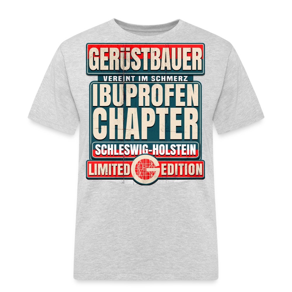 Ibuprofen Chapter Schleswig Holstein Gerüstbauer T-Shirt - Grau meliert