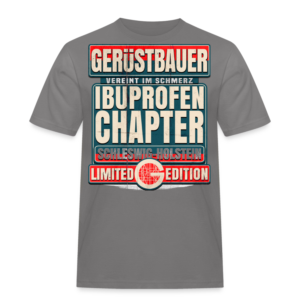 Ibuprofen Chapter Schleswig Holstein Gerüstbauer T-Shirt - Grau