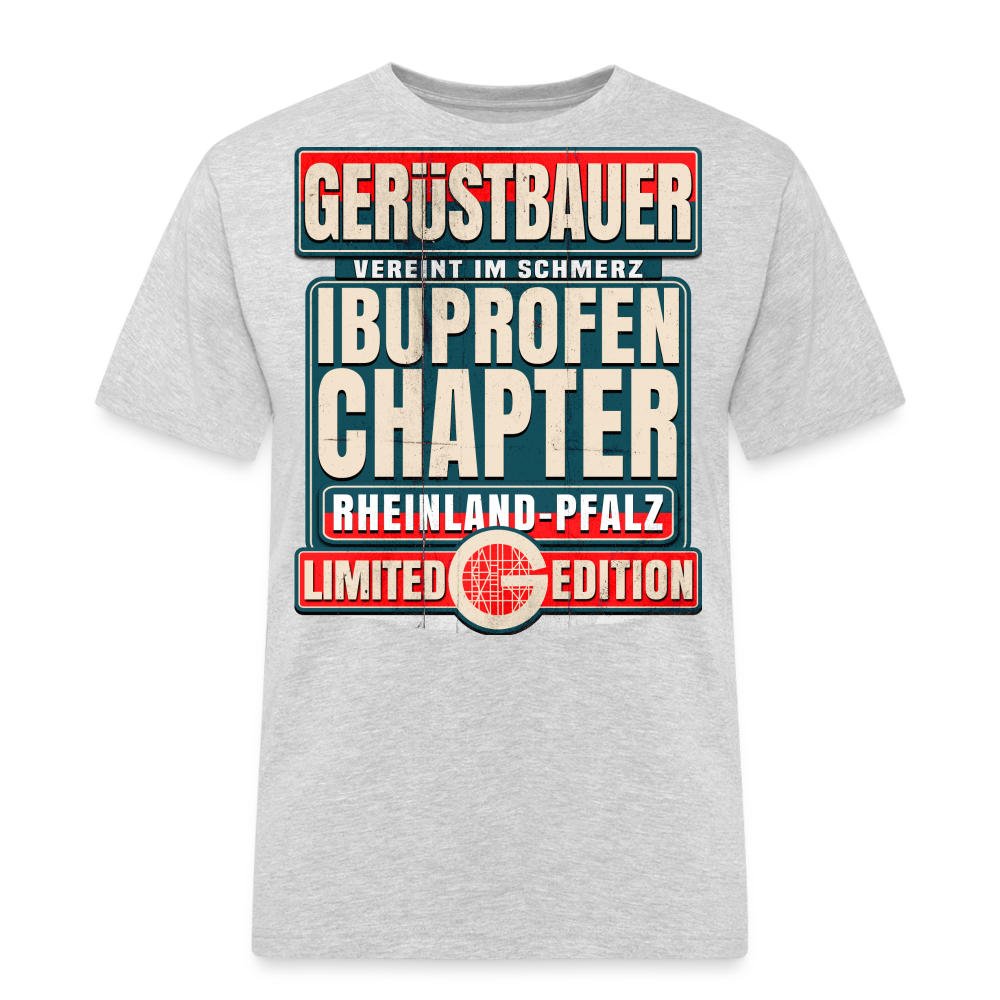 Ibuprofen Chapter Rheinland Pfalz Gerüstbauer T-Shirt - Grau meliert