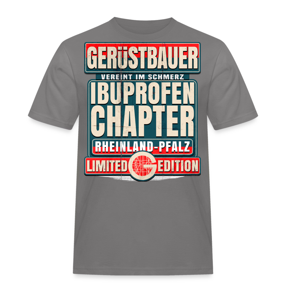 Ibuprofen Chapter Rheinland Pfalz Gerüstbauer T-Shirt - Grau