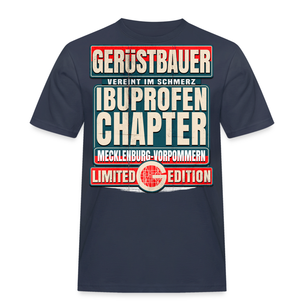 Ibuprofen Chapter Mecklenburg Vorpommern Gerüstbauer T-Shirt - Navy