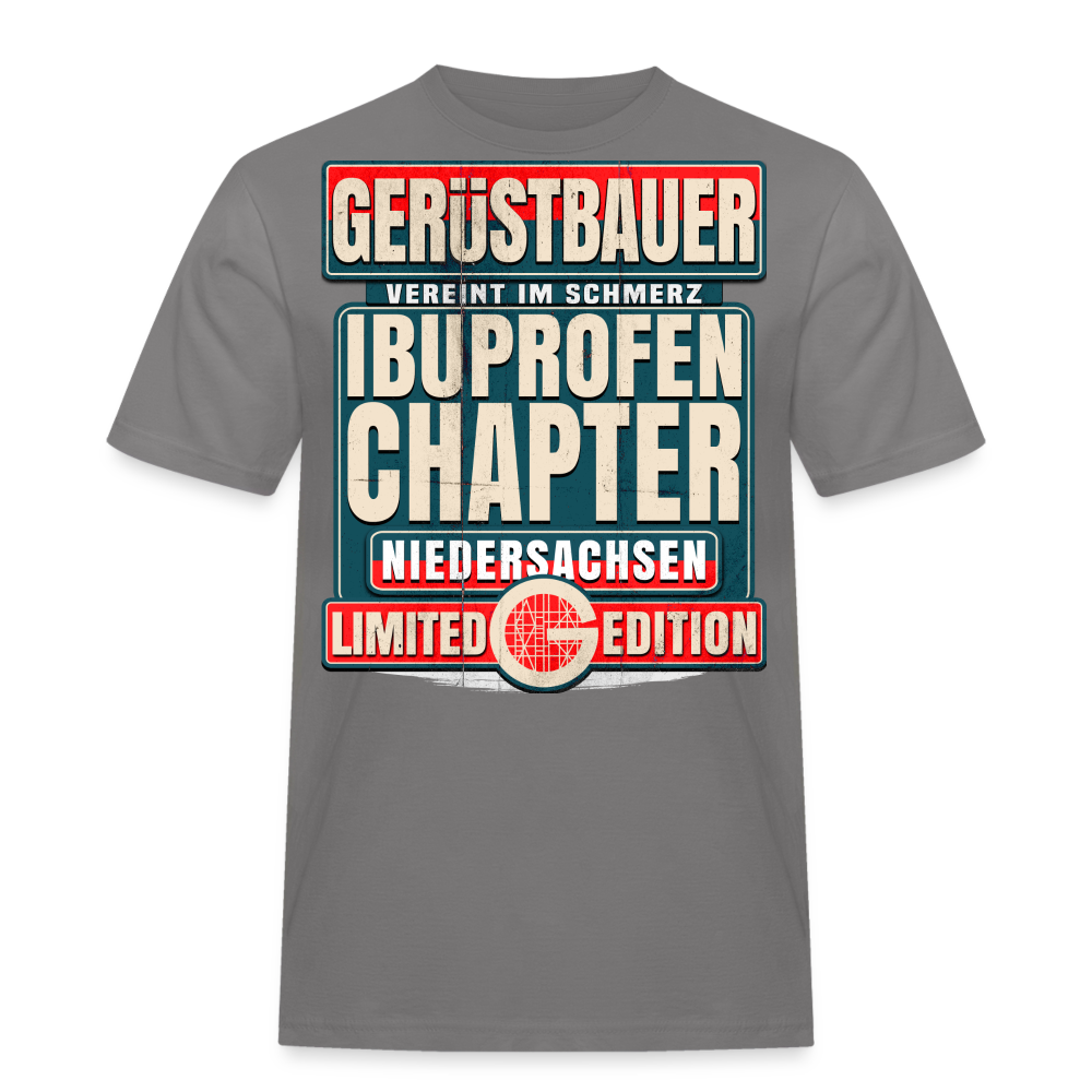 Ibuprofen Chapter Niedersachsen Gerüstbauer T-Shirt - Grau