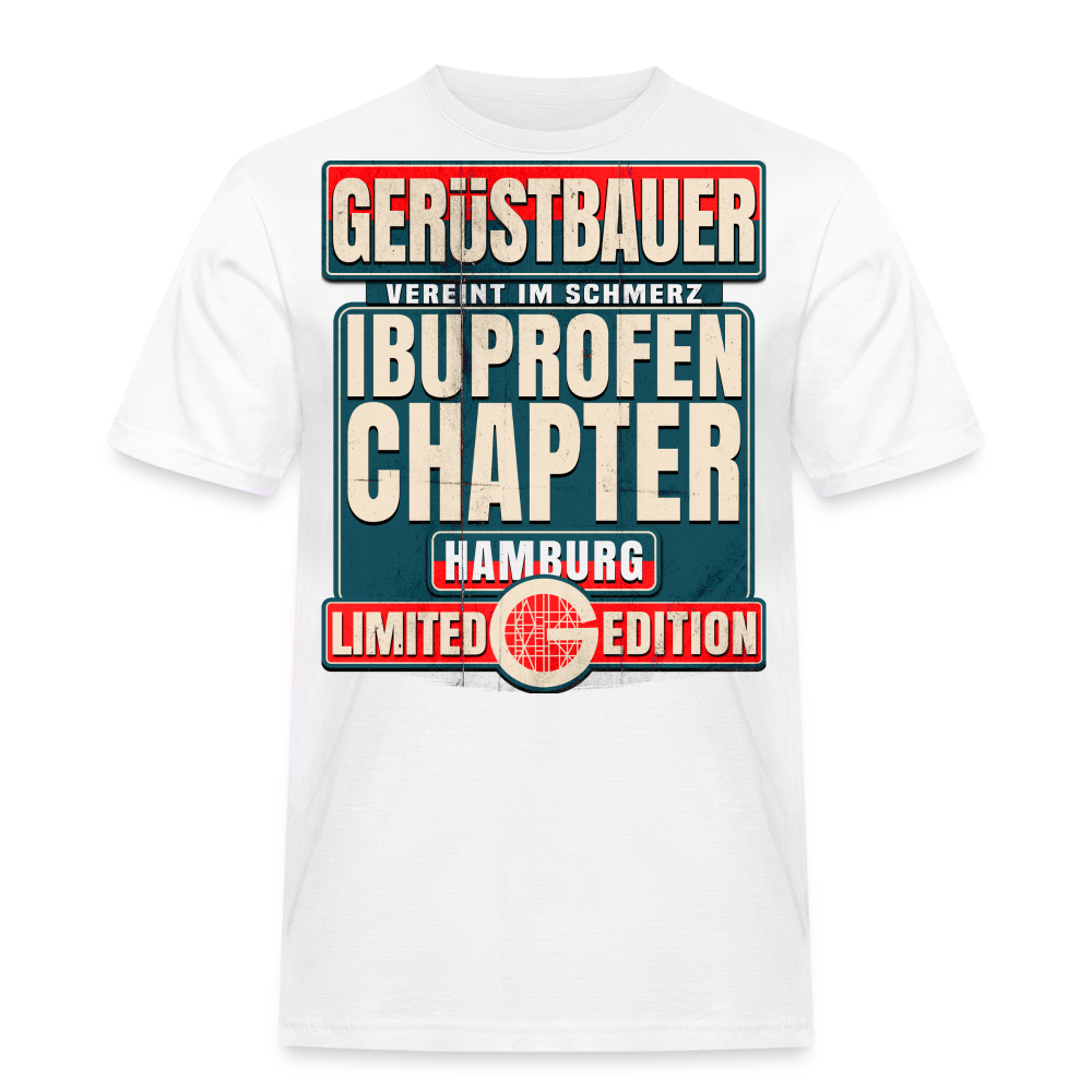 Ibuprofen Chapter Hamburg Gerüstbauer T-Shirt - weiß