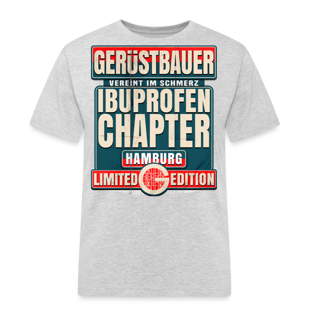 Ibuprofen Chapter Hamburg Gerüstbauer T-Shirt - Grau meliert
