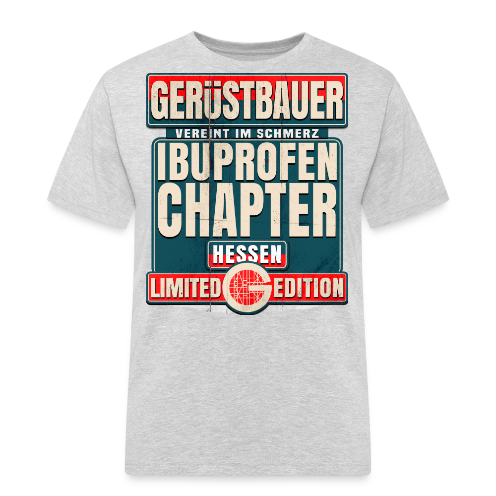 Ibuprofen Chapter Hessen Gerüstbauer T-Shirt - Grau meliert