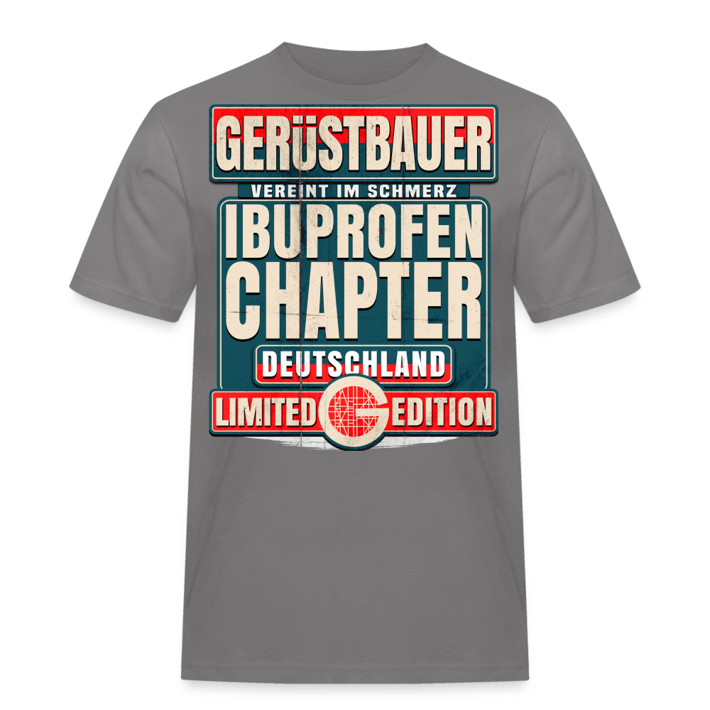 Ibuprofen Chapter Deutschland Gerüstbauer T-Shirt - Grau