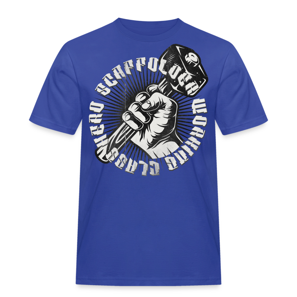 Working Class Hero Gerüstbauer T-Shirt - Royalblau