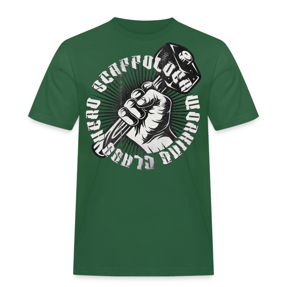 Working Class Hero Gerüstbauer T-Shirt - Flaschengrün