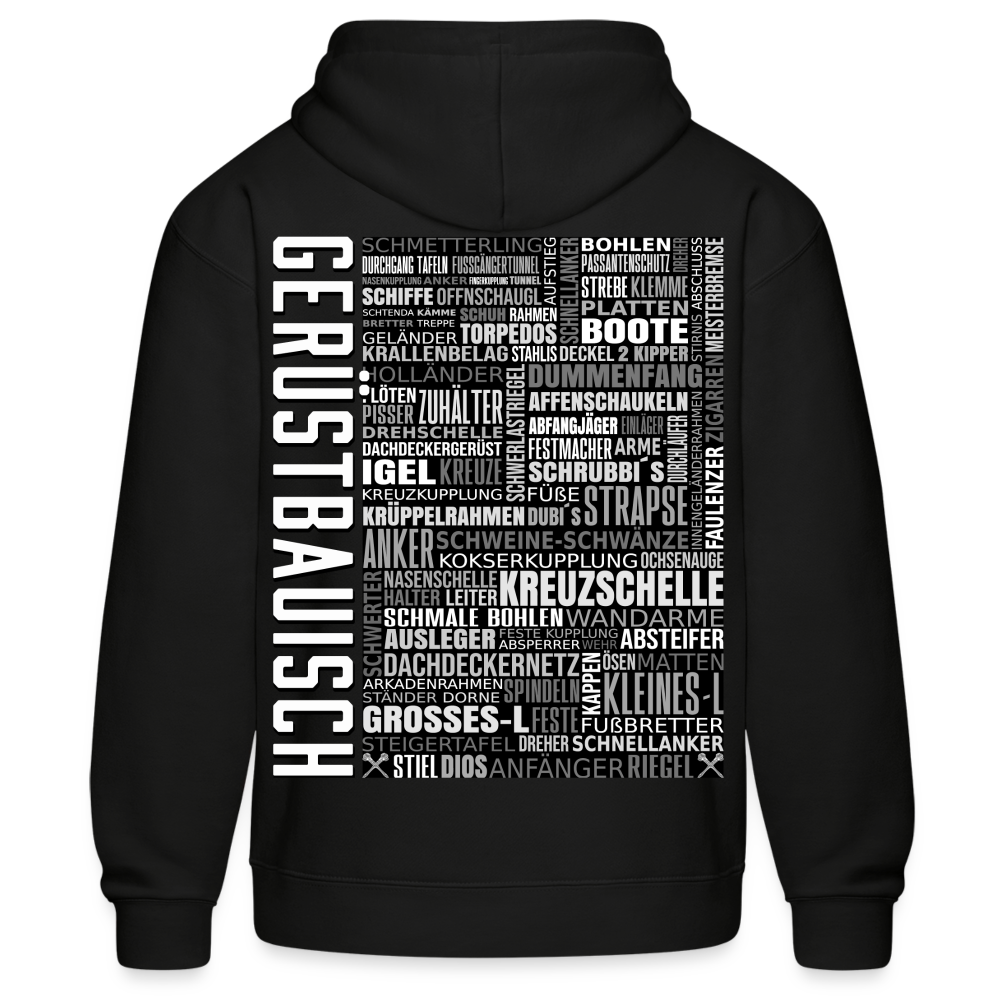 Gerüstbau Handwerk Fullprint Hoodie - Schwarz
