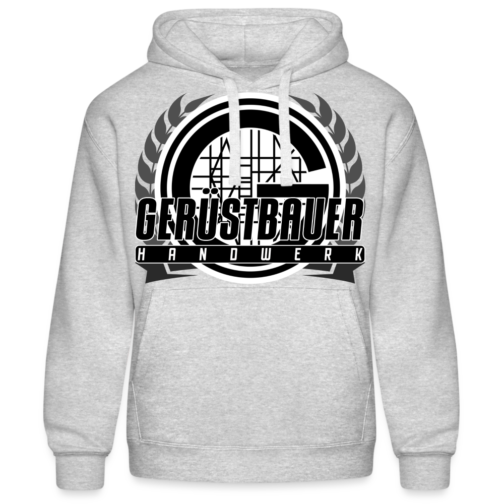Gerüstbau Handwerk Fullprint Hoodie - Grau meliert