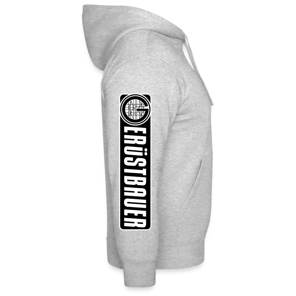 Gerüstbau Handwerk Fullprint Hoodie - Grau meliert