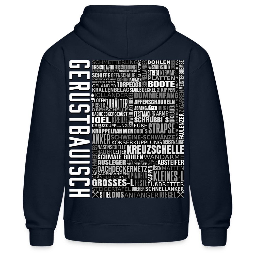 Gerüstbau Handwerk Fullprint Hoodie - Navy