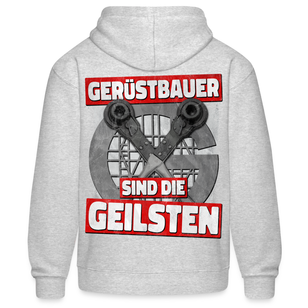 Gerüstbauer sind die GEILSTEN - Hoodie - Grau meliert