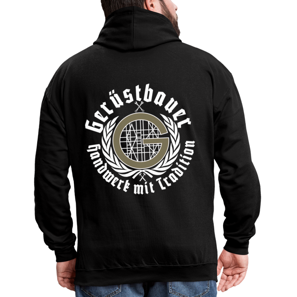 Kontrast-Hoodie - Schwarz/Rot