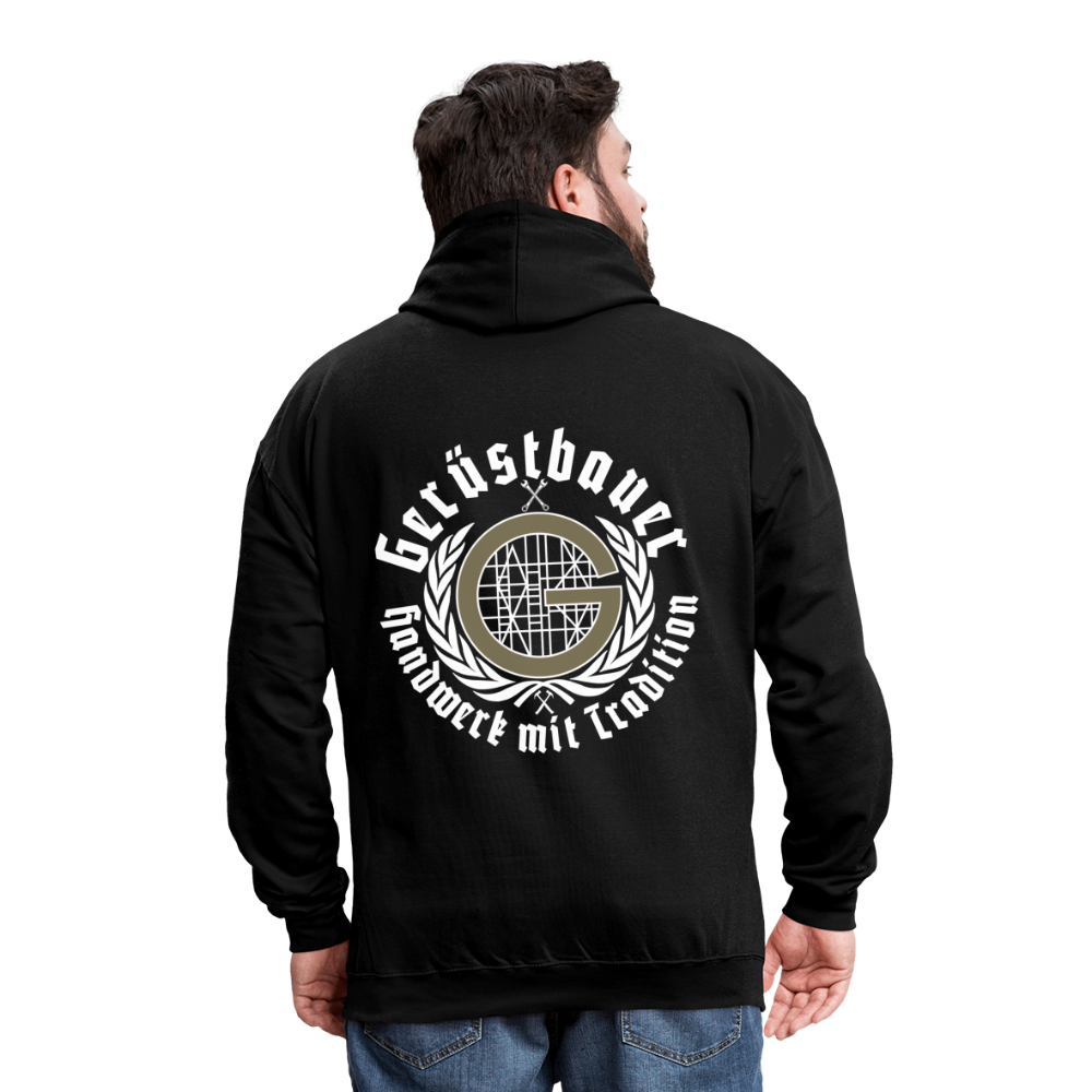 Kontrast-Hoodie - Schwarz/Rot