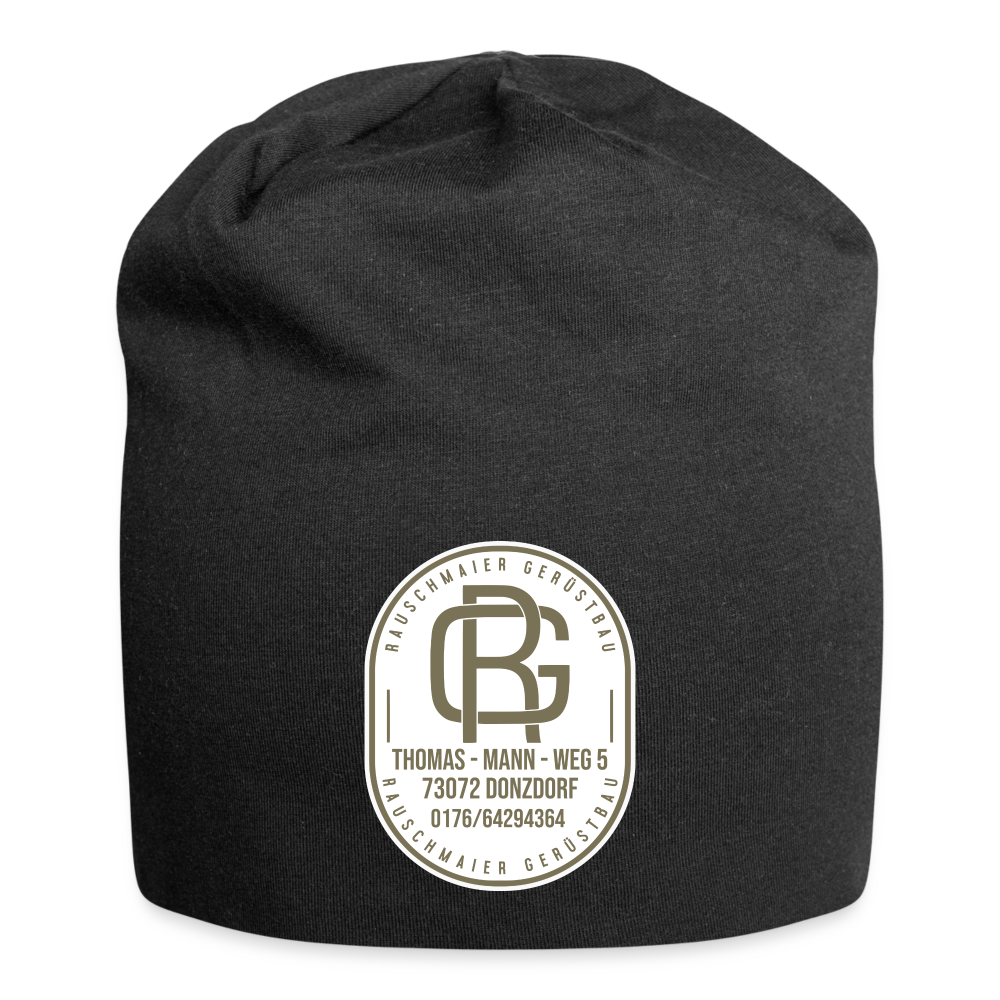 Jersey-Beanie - Schwarz
