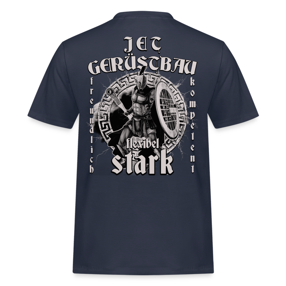 Krieger Rückendruck Workwear T-Shirt - Navy