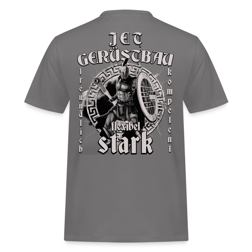 Krieger Rückendruck Workwear T-Shirt - Grau