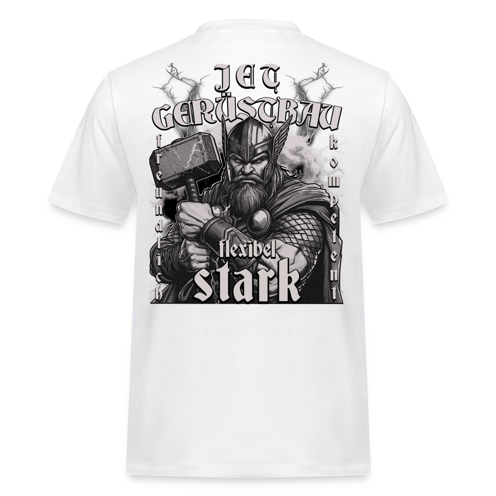 Thor Rückendruck Workwear T-Shirt - Weiß