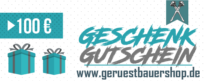 Geschenkgutschein €100 Gerüstbauer - Shop >>