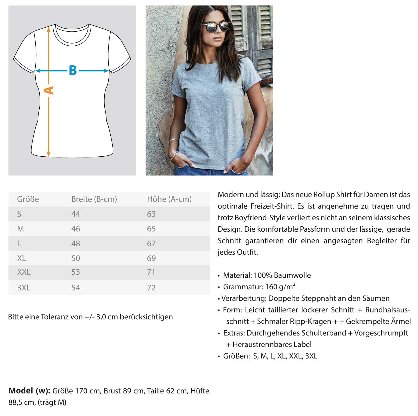 Girl Power  - Damen RollUp Shirt €24.95 Gerüstbauer - Shop >>