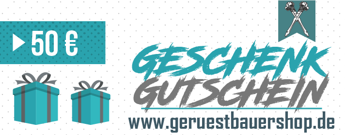 Geschenkgutschein €50 Gerüstbauer - Shop >>