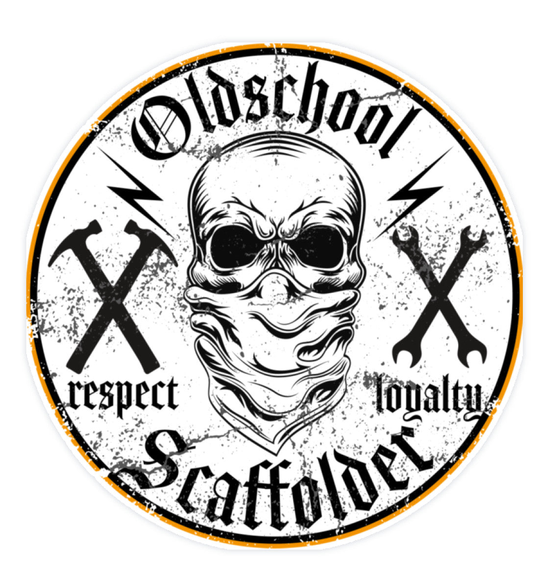 Oldschool Scaffolder - Sticker (5x5cm) €2.95 Gerüstbauer - Shop >>