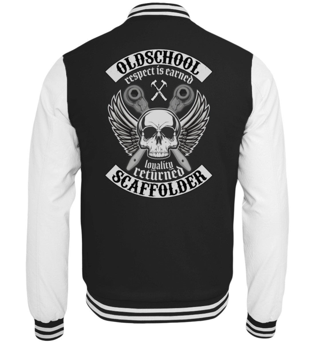 Oldschool Scaffolder  - College Sweatjacke €59.95 Gerüstbauer - Shop >>