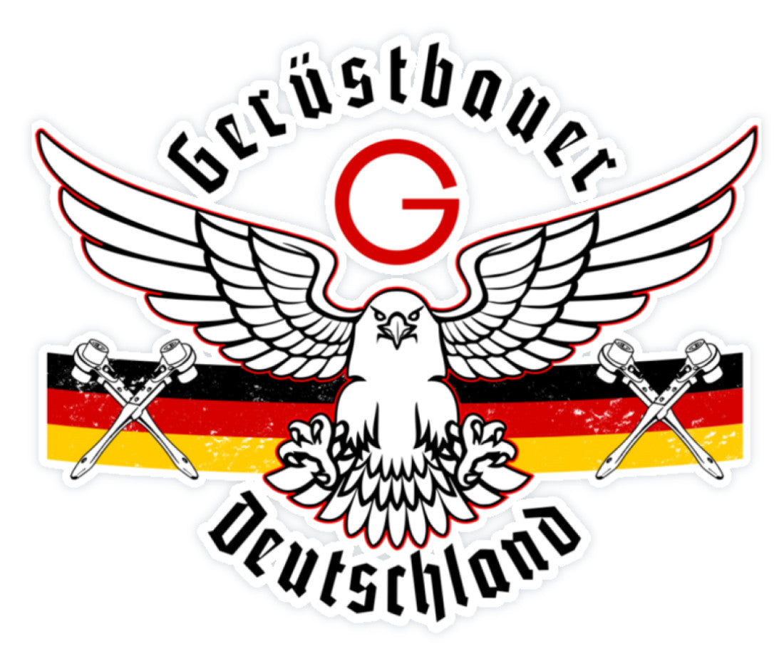 Gerüstbauer Deutschland  - Sticker 10x10 €4.95 Gerüstbauer - Shop >>