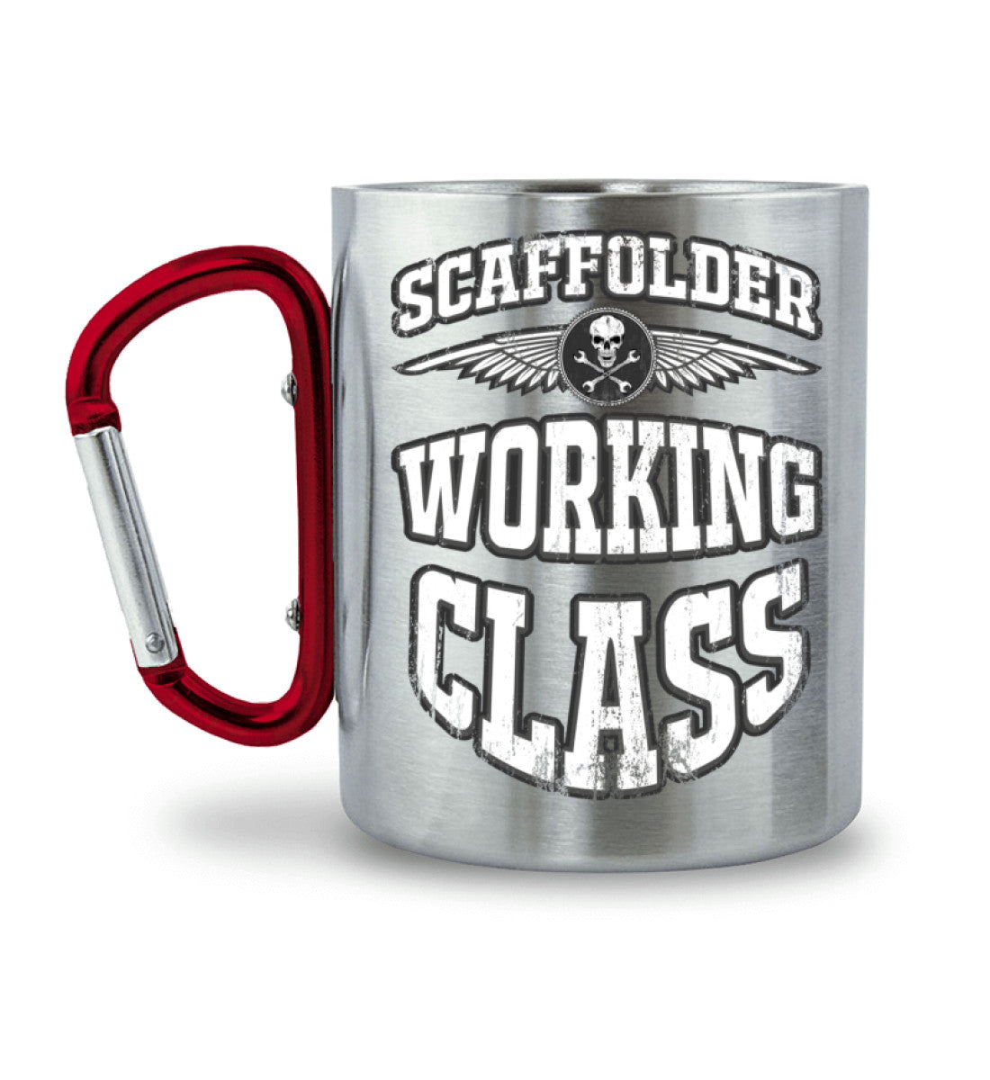 Scaffolder Working Class - Edelstahltasse mit Karabinergriff €19.95 Gerüstbauer - Shop >>