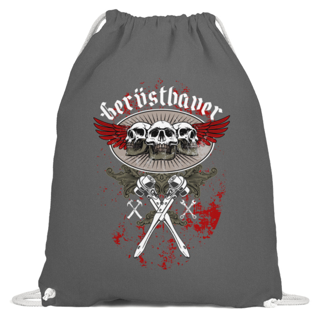 Gerüstbauer Skull  - Baumwoll Gymsac €19.95 Gerüstbauer - Shop >>