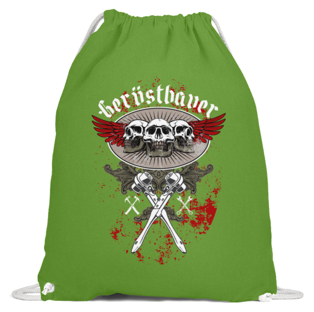 Gerüstbauer Skull  - Baumwoll Gymsac €19.95 Gerüstbauer - Shop >>