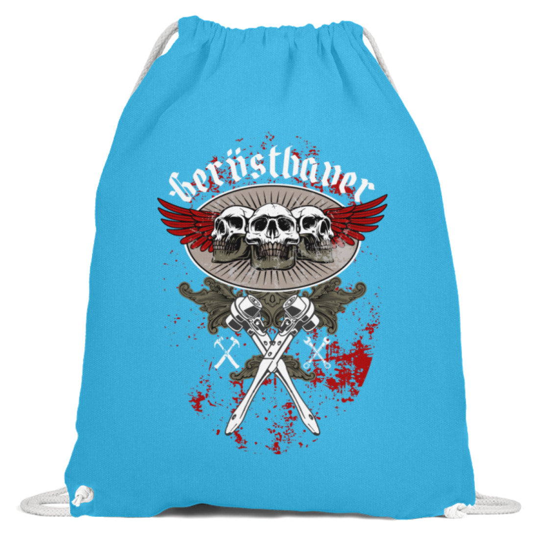 Gerüstbauer Skull  - Baumwoll Gymsac €19.95 Gerüstbauer - Shop >>