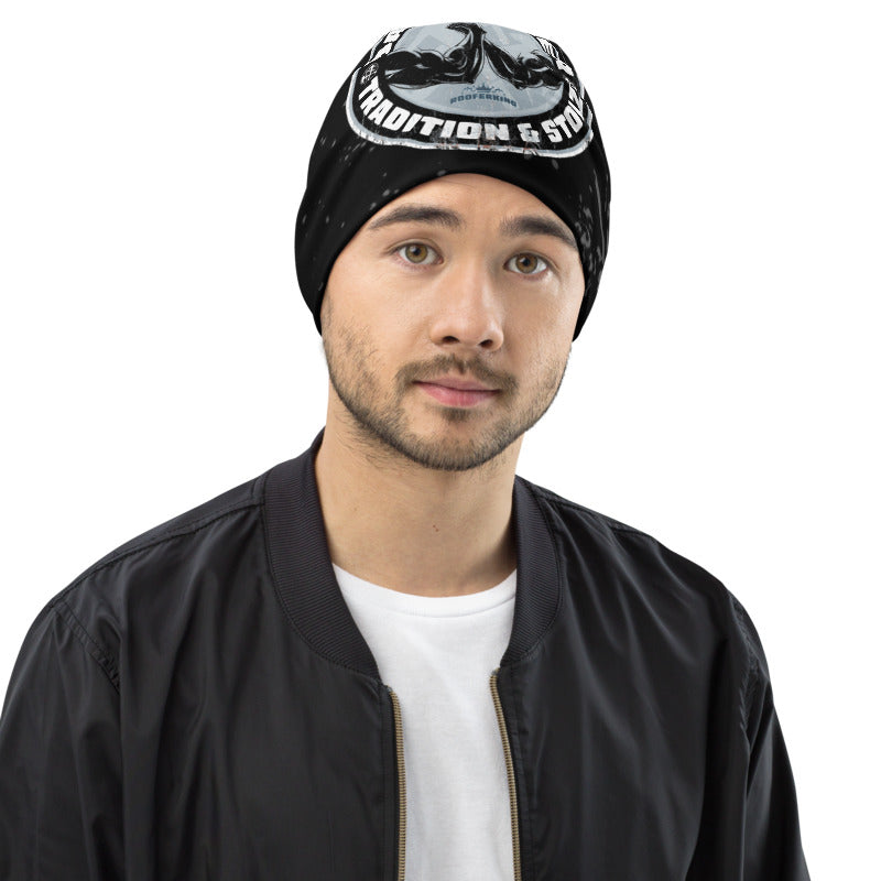 Gerüstbauer Beanie mit Allover-Druck
