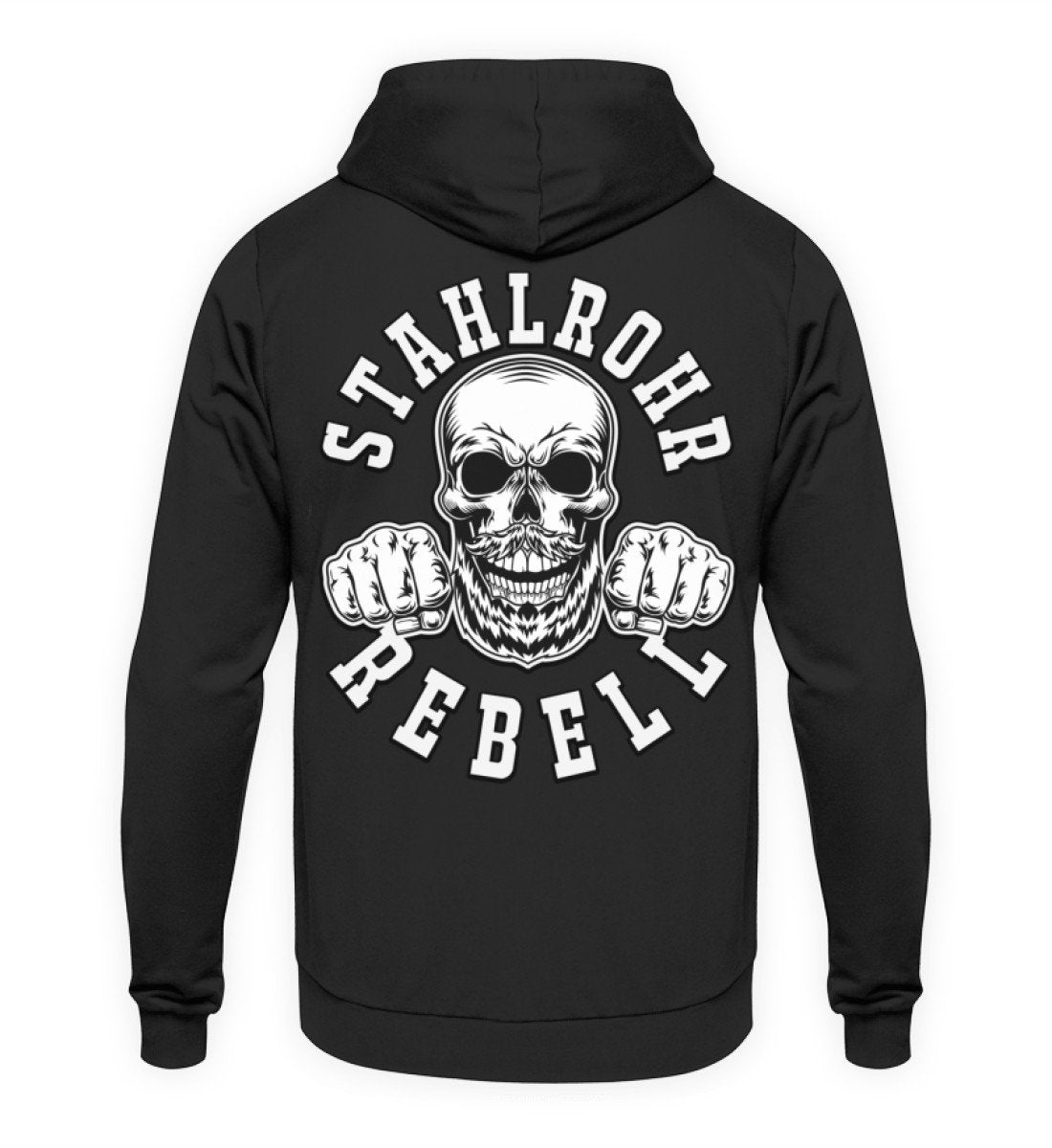 Gerüstbauer Hoodie Stahlrohr Rebell bedruckt www.geruestbauershop.de