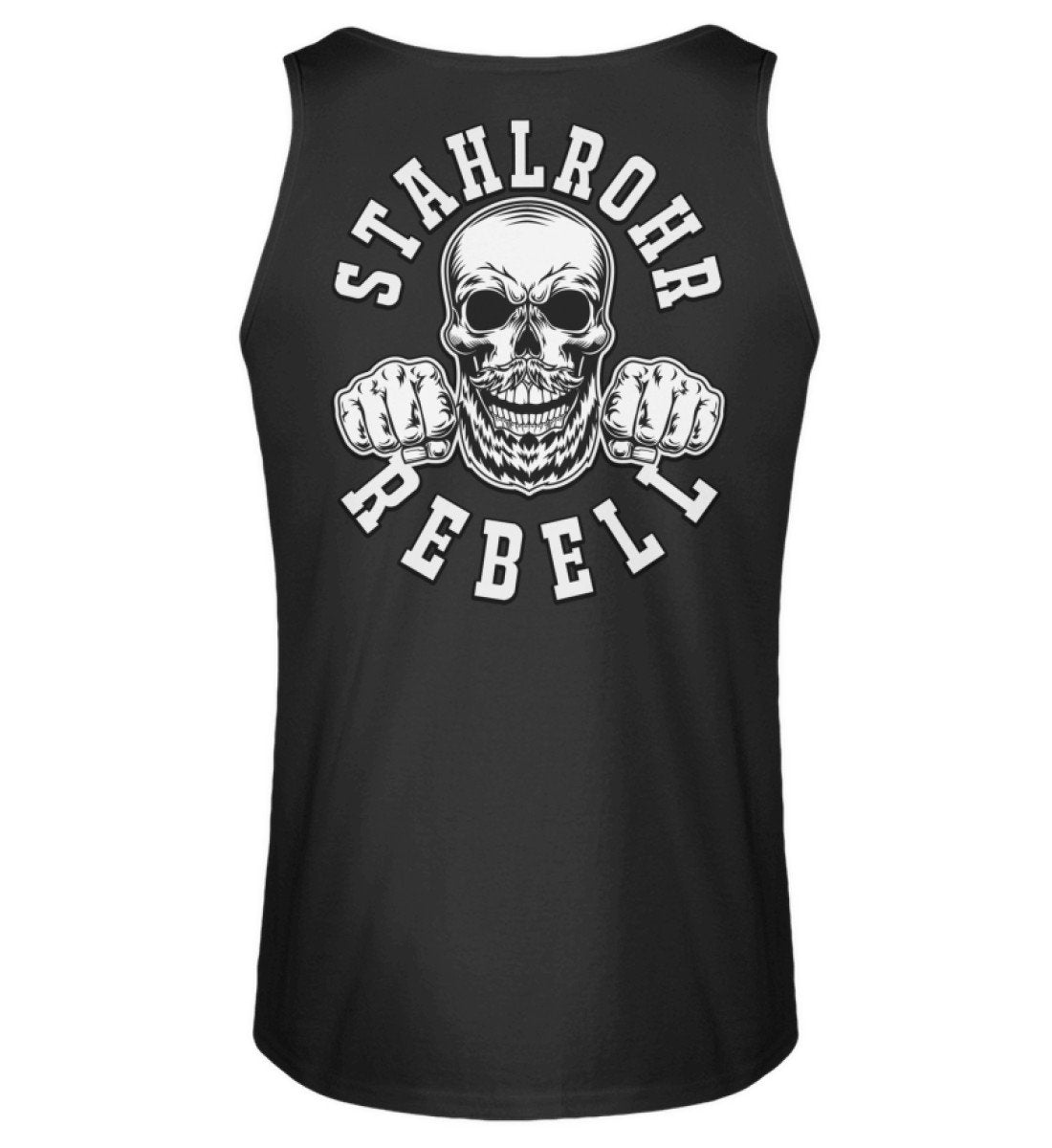 Stahlrohr Rebell Gerüstbauer Tanktop bedruckt schwarz www.geruestbauershop.de