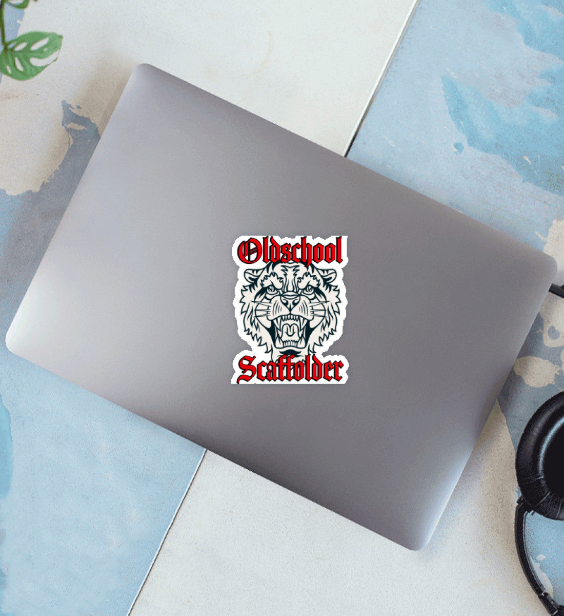 Oldschool Scaffolder / Tiger  - Sticker €4.95 Gerüstbauer - Shop >>