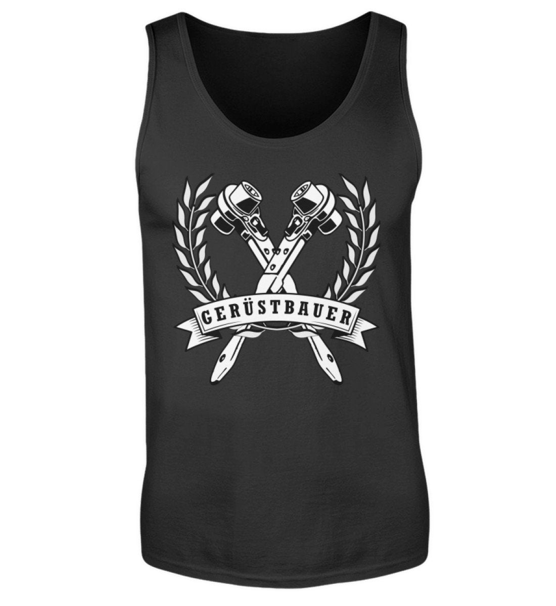 Lorbeerkranz Ratsche Gerüstbauer Tanktop www.geruestbauershop.de