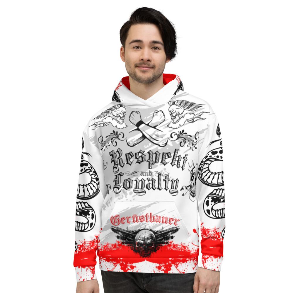 Gerüstbauer Hoodie im Allover Print Weiß €51.95 Gerüstbauer - Shop >>