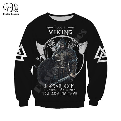 women Men retro I am a viking tattoo print 3D native Hoodies unisex vintage Sweatshirts zipper pullover tracksuit €28.96 Gerüstbauer - Shop >>