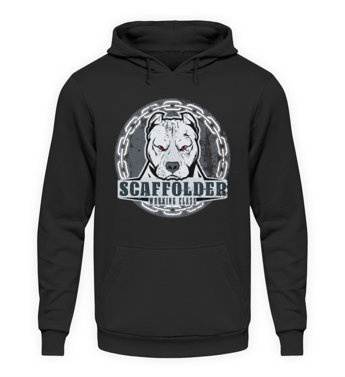 Scaffolder Working Class Pitbull Hoodie bedruckt www.geruestbauershop.de