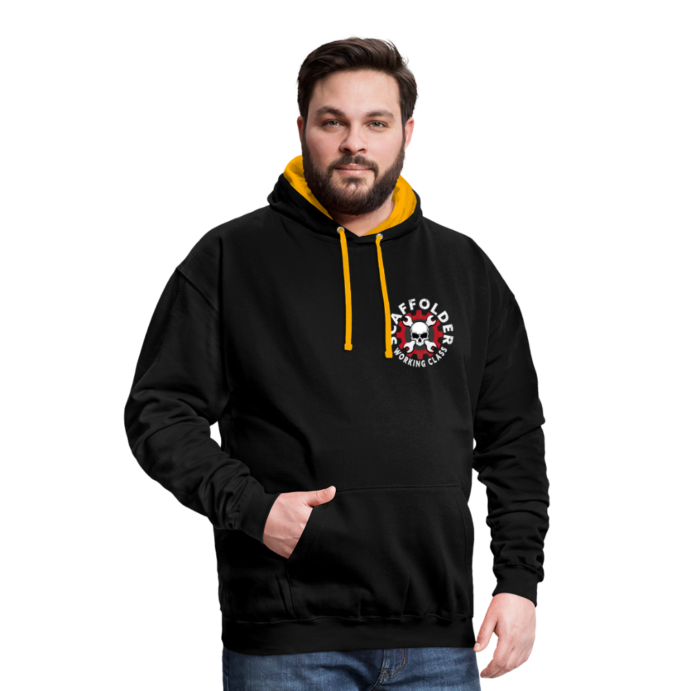Kontrast-Hoodie - Schwarz/Gold