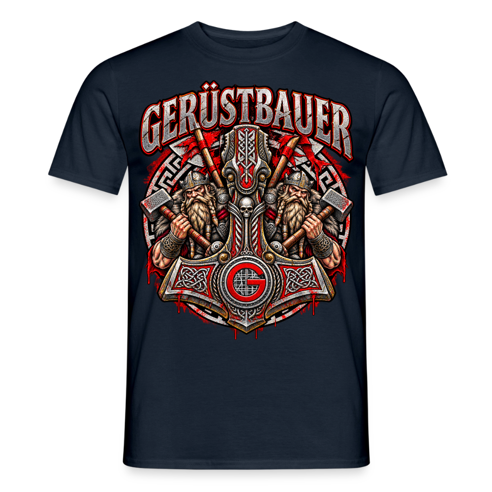 Gerüsbauer Thors Hammer - Männer T-Shirt - Navy